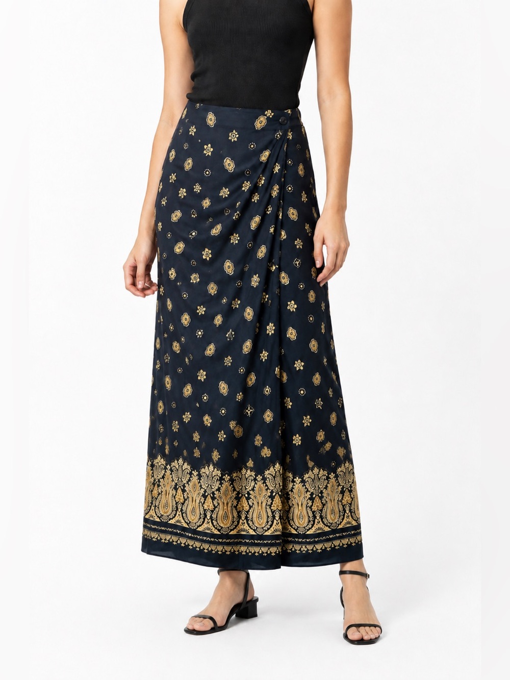 COLDWATER CREEK 100% Silk Midi Skirt - Picture 1 of 7